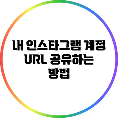 내 인스타그램 계정 URL 공유하는 방법