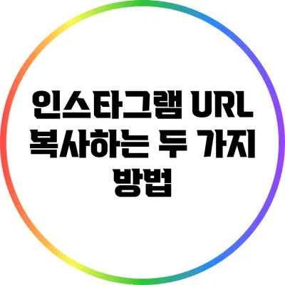 인스타그램 URL 복사하는 두 가지 방법