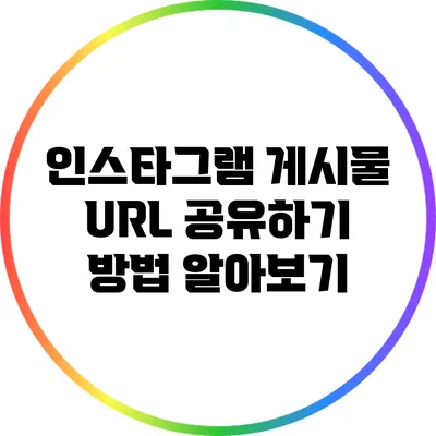 인스타그램 게시물 URL 공유하기: 방법 알아보기